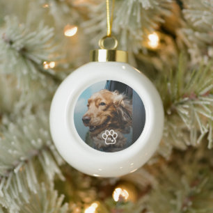 Boule En Céramique Ajoutez Votre Propre Photo Monogramme Chiens Anima
