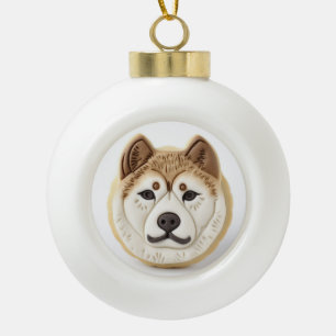 Boule En Céramique Akita Chien 3D Inspiré