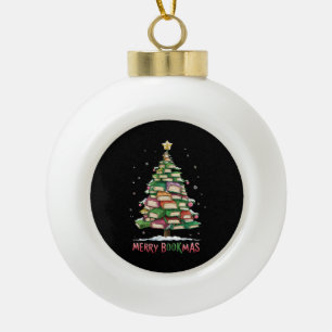 Boule En Céramique Amoureux de livres de Noël Arbre Bibliothécaire Jo