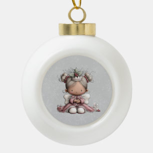 Boule En Céramique Ange de Noël fantaisiste