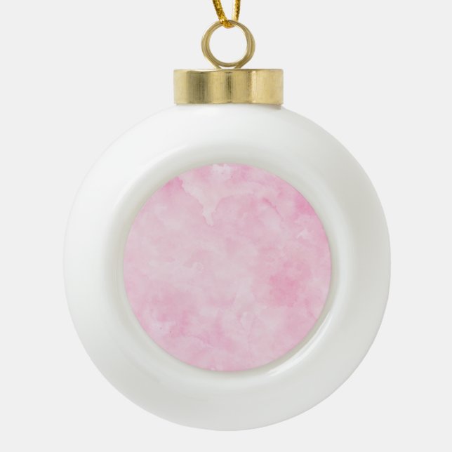 Boule En Céramique Aquarelle rose foncé Peint Joli Art Feminine Art (Devant)