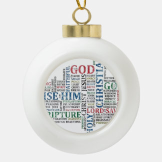 Boule En Céramique Arbre de Noël chrétien/catholique