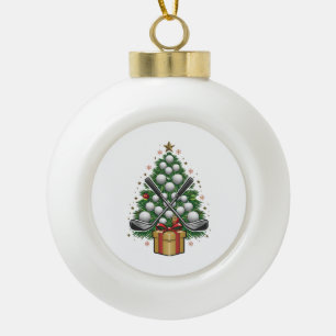 Boule En Céramique Arbre de Noël Équipement de Golf Noël Golf