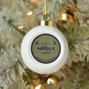 Boule En Céramique Badge de pêcheur de combat de l'Alaska