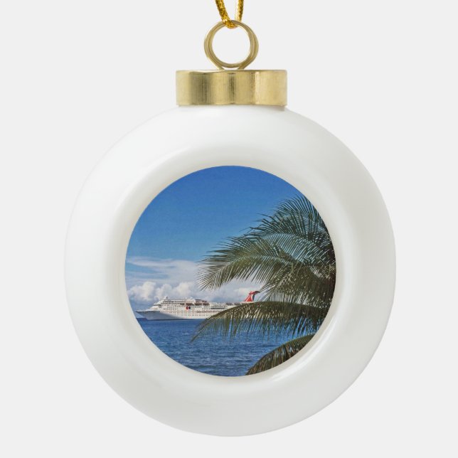 Boule En Céramique Bateau de croisière de carnaval accouplé chez (Devant)
