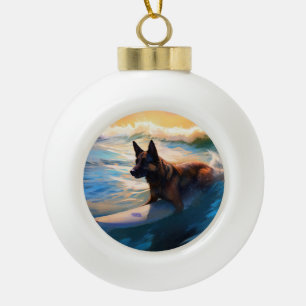 Boule En Céramique Belge Shepherd Beach Surf Peinture