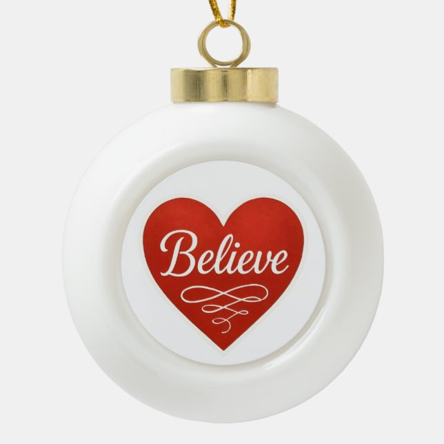 Boule En Céramique Believe Heart (Devant)