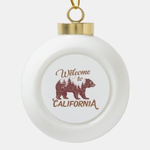 Boule En Céramique Bienvenue à l'ours de Californie