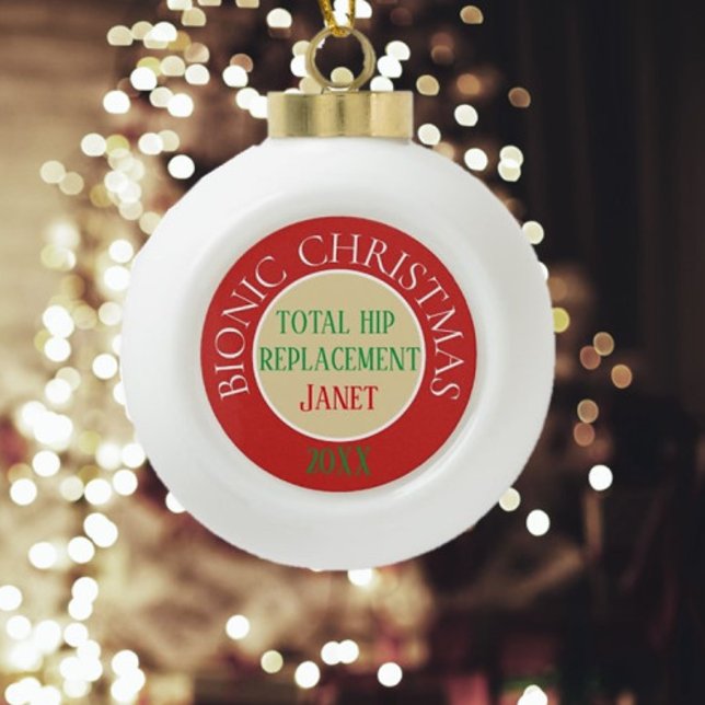 Boule En Céramique Bionic Christmas (remplacement de la hanche) ornem (Créateur téléchargé)