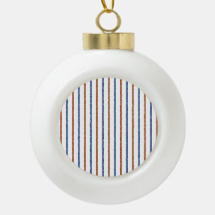 Boule En Céramique Bleus Brown et marine avec lignes inégales