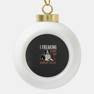 Boule En Céramique Border Collie drôle d'amour de chien