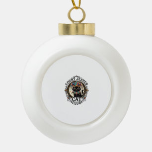 Boule En Céramique Bouffon de cour Chat Design drôle pour amateur de