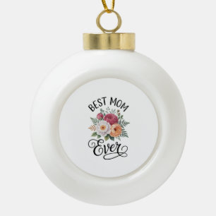 Boule En Céramique Bouquet Floral Élégant Meilleure Maman de Tous les