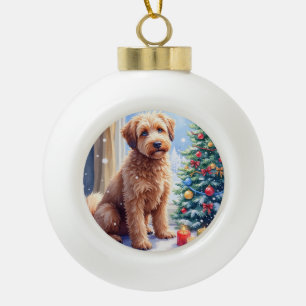 Boule En Céramique Bouvier des Flandres de Noël Cozy Art