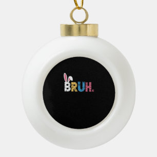 Boule En Céramique Bruh Bunny Pâques mignonne mème pour les enfants _
