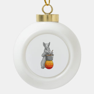 Boule En Céramique Bunny Chef oeuf de Pâques de Pâques
