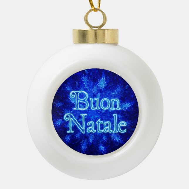 Boule En Céramique Buon Natale - Snowburst (Devant)