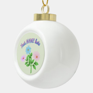 Boule En Céramique Cadeau floral personnalisé à l'aquarelle