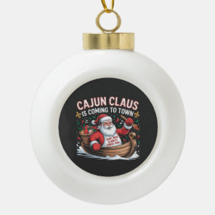 Boule En Céramique Cajun Clause arrive en ville pour Noël Krampus
