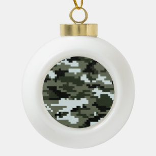 Boule En Céramique Camouflage urbain numérique à 8 bits / Camo