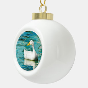 Boule En Céramique Canard blanc de Pekin - photo de nature dans les
