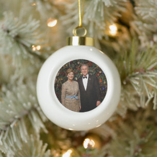 Boule En Céramique Carte de Noël du président américain George Bush