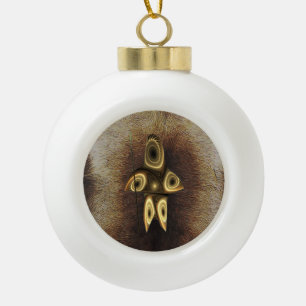 Boule En Céramique Chasseur inuit fractal