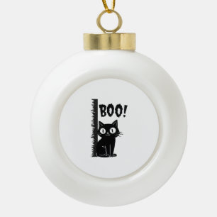Boule En Céramique Chat d'Halloween effrayant et drôle de cache-cache