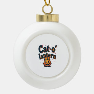 Boule En Céramique Chat-lanterne