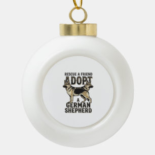 Boule En Céramique Chemise de sauvetage de chien de berger allemand v