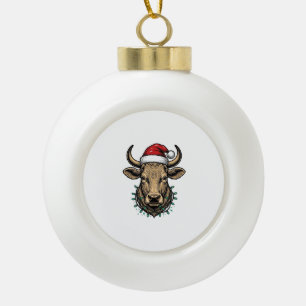 Boule En Céramique Chemise de vacances de chapeau de Père Noël de vac