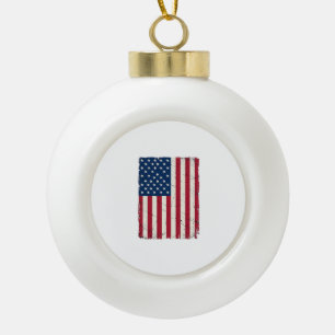 Boule En Céramique Chemise vecteur de drapeau américain en détresse v