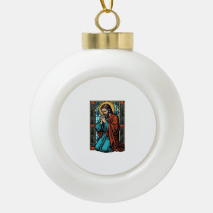Boule En Céramique Chemise vectorielle de figure religieuse priant vi