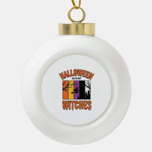 Boule En Céramique Chemise Vintage Halloween Sorcières Balai de Sorci