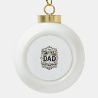 Boule En Céramique Chemise Vintage Super Dad Badge Design_1