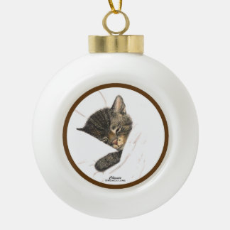 Boule En Céramique Chessie l'ornement de bal en céramique Kitten