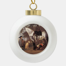 Boule En Céramique Cheval dans un paysage Aelbert Cuyp