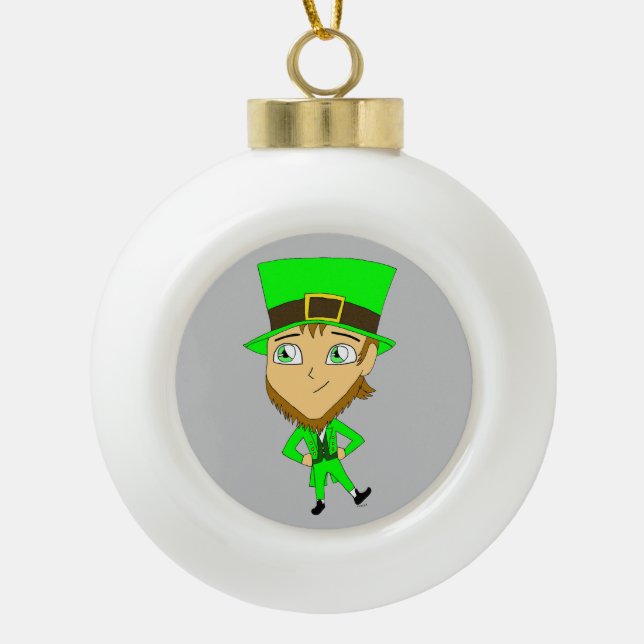 Boule En Céramique chibi leprechaun (Devant)