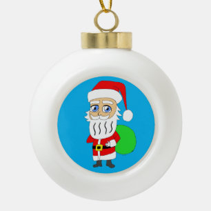 Boule En Céramique Chibi Santa Claus
