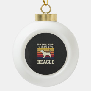 Boule En Céramique Chien de thérapie rétro Beagle vintage