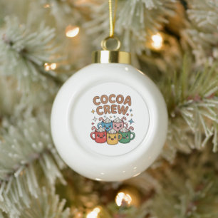 Boule En Céramique Chocolat Chaud Cocoa Crew Kawaii Noël Xmas