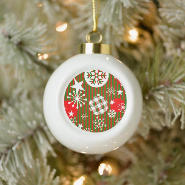 Boule En Céramique Christmas Snowflake Framed Ornament (Arbre)
