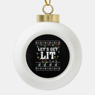 Boule En Céramique Citation sur la conception de Noël - Laissons-nous