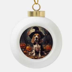 Boule En Céramique Citrouilles Beagle Halloween Épouvantables