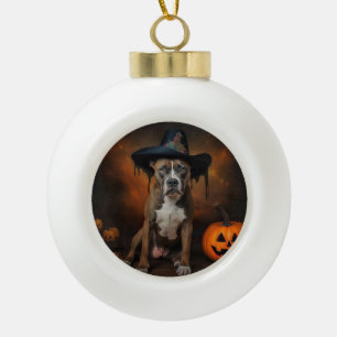 Boule En Céramique Citrouilles Halloween effrayantes American Staffor