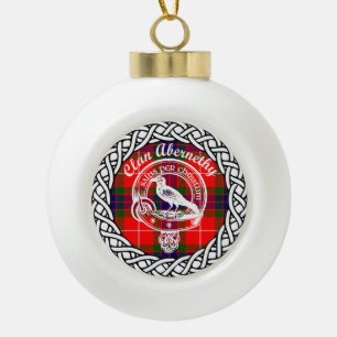 Boule En Céramique Clan écossais Abernethy Tartan et Crest