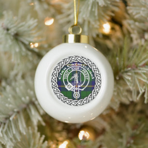 Boule En Céramique Clan écossais Carmichael Tartan et Crest