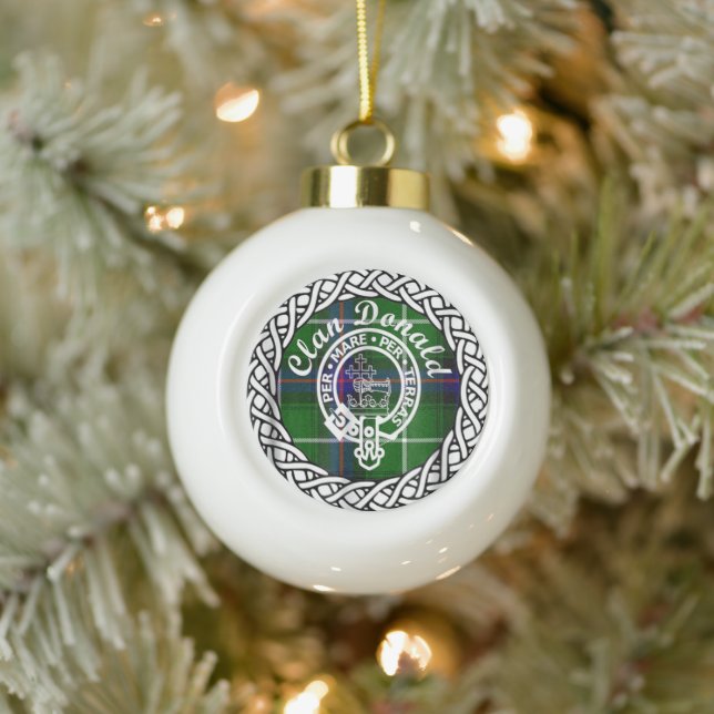 Boule En Céramique Clan écossais Donald Tartan et Crest (Arbre)