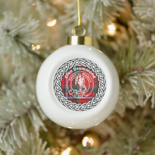 Boule En Céramique Clan écossais Drummond Tartan et Crest