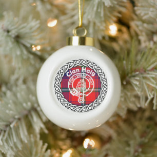 Boule En Céramique Clan écossais Haig Tartan et Crest